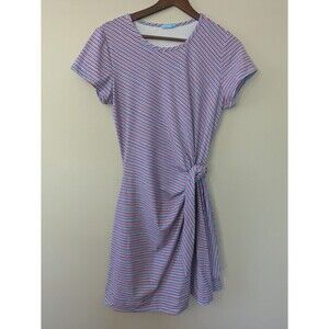 J McLaughlin Dress M Catalina Cloth Coastal Preppy Side Tie Casual Stretch